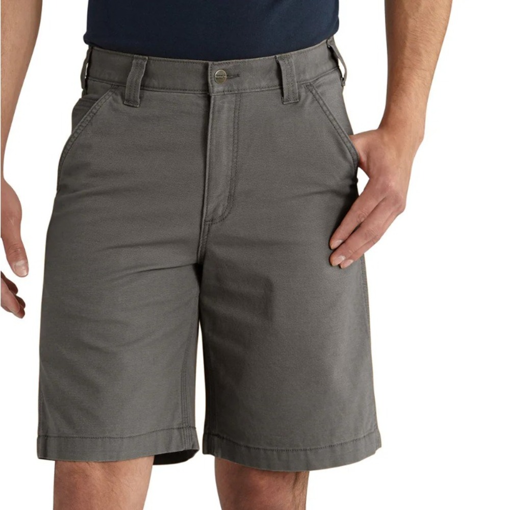 Carhartt Men's Relaxed Fit 10" Rigby Dungaree Shorts Gravel Grey Size 34